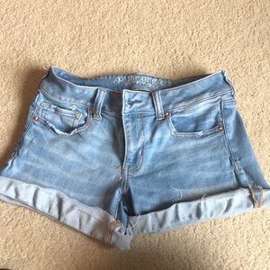 American Eagle Light Wash shorts.